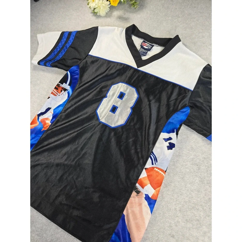 Sportrax Boys Football Jersey Number 8 Vintage Y2K Boys‎ Size M 10/12